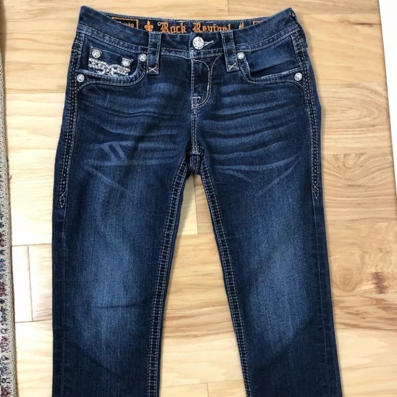 Rock Revival Maisky Easy Crop Jeans Sz 25 - Picture 2 of 7